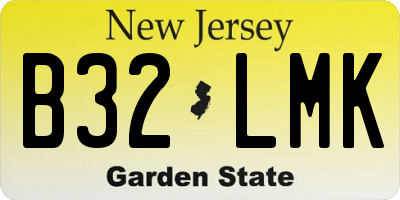 NJ license plate B32LMK