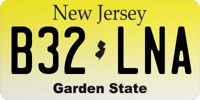 NJ license plate B32LNA