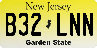 NJ license plate B32LNN