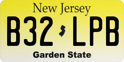 NJ license plate B32LPB