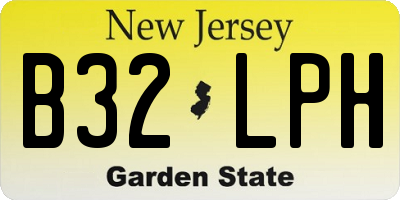 NJ license plate B32LPH