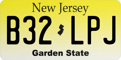 NJ license plate B32LPJ