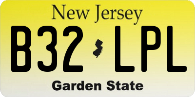 NJ license plate B32LPL