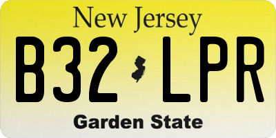 NJ license plate B32LPR