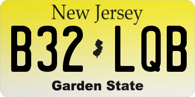 NJ license plate B32LQB