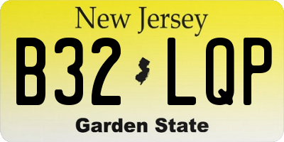 NJ license plate B32LQP