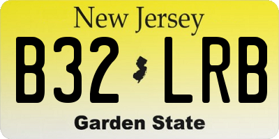 NJ license plate B32LRB