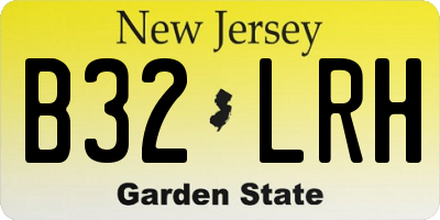 NJ license plate B32LRH