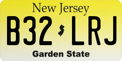 NJ license plate B32LRJ