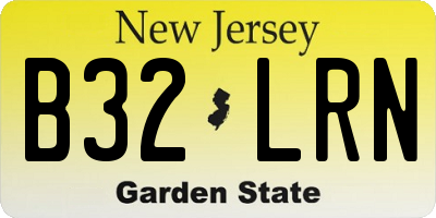 NJ license plate B32LRN