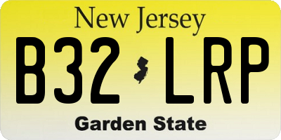 NJ license plate B32LRP