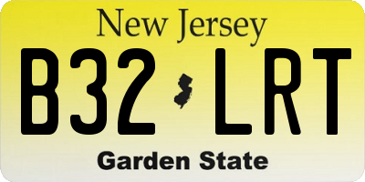 NJ license plate B32LRT