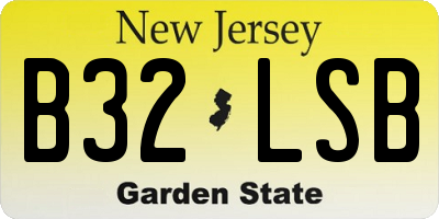 NJ license plate B32LSB