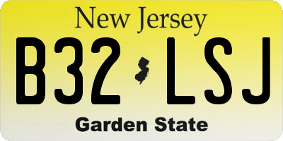 NJ license plate B32LSJ