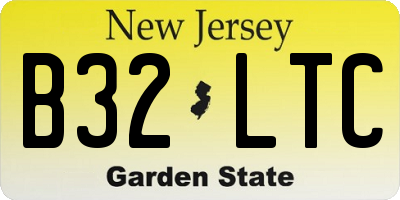 NJ license plate B32LTC