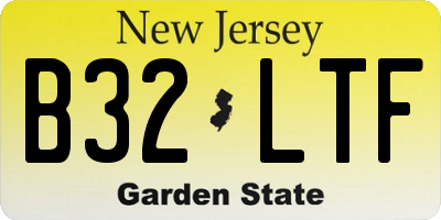 NJ license plate B32LTF