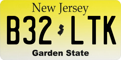 NJ license plate B32LTK