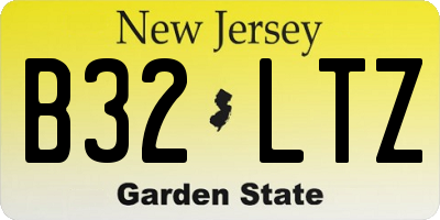 NJ license plate B32LTZ