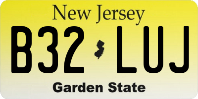 NJ license plate B32LUJ