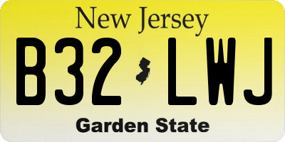 NJ license plate B32LWJ