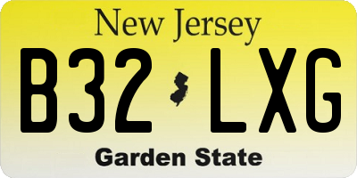 NJ license plate B32LXG