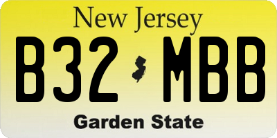 NJ license plate B32MBB