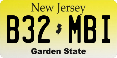 NJ license plate B32MBI