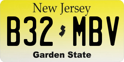 NJ license plate B32MBV