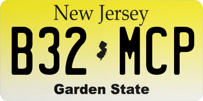 NJ license plate B32MCP