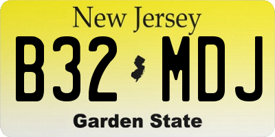 NJ license plate B32MDJ