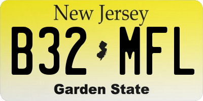NJ license plate B32MFL