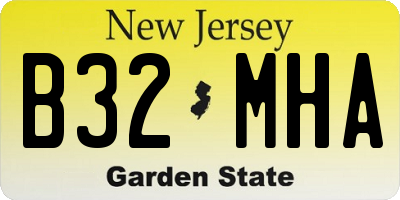 NJ license plate B32MHA