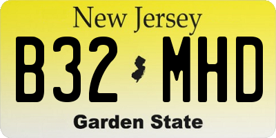 NJ license plate B32MHD