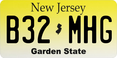 NJ license plate B32MHG