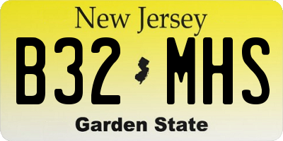 NJ license plate B32MHS