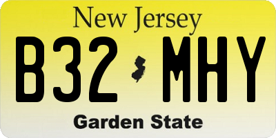 NJ license plate B32MHY