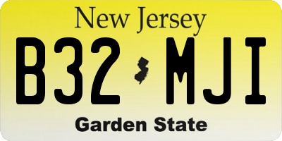 NJ license plate B32MJI