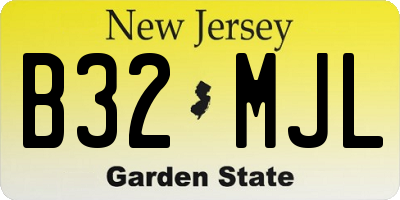 NJ license plate B32MJL