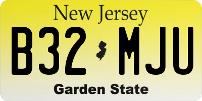 NJ license plate B32MJU