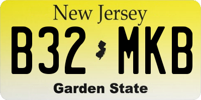 NJ license plate B32MKB