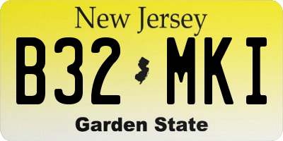 NJ license plate B32MKI