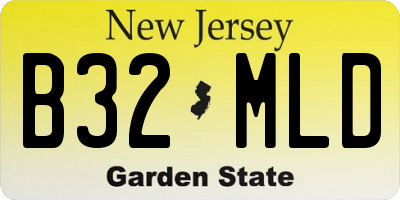 NJ license plate B32MLD