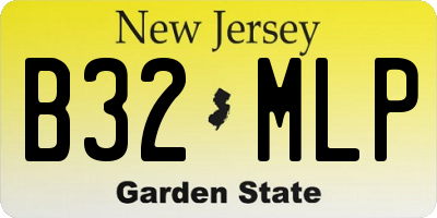 NJ license plate B32MLP