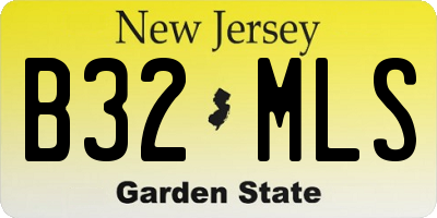 NJ license plate B32MLS