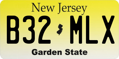 NJ license plate B32MLX
