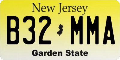 NJ license plate B32MMA