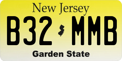 NJ license plate B32MMB