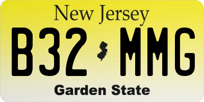 NJ license plate B32MMG