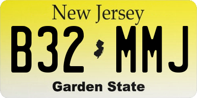 NJ license plate B32MMJ