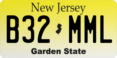 NJ license plate B32MML